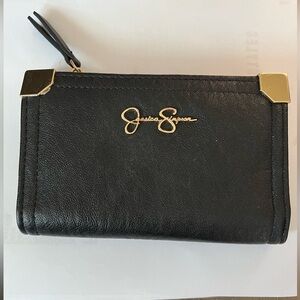 Jessica Simpson wallet black vegan leather